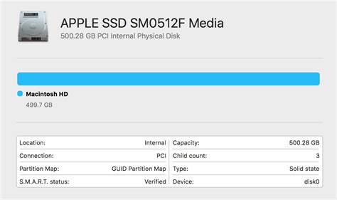 macbook pro ssd status